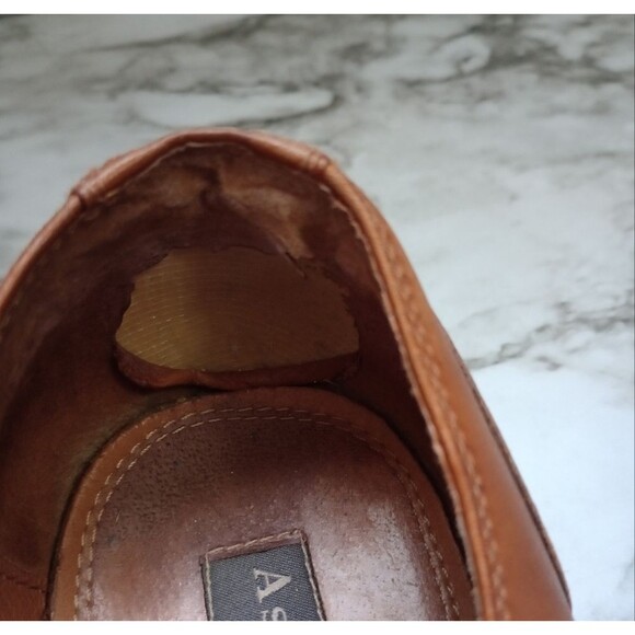 Aston Grey Pinnacle Genuine Leather Toffee Color Dress Shoe Size 9.5 - Picture 13 of 13